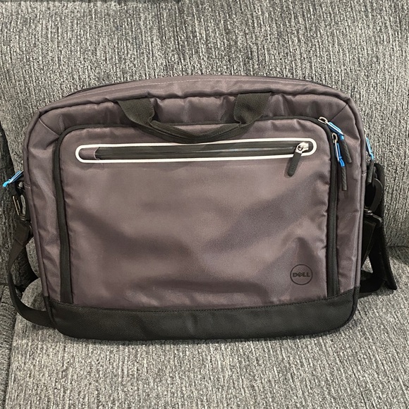 Dell Other - Dell Gray and Black Laptop Briefcase with Blue Accent